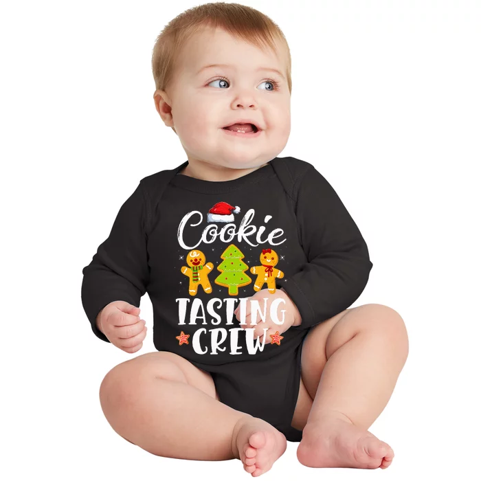 Christmas Cookie Tasting Crew Funny Pajamas Family Xmas Baby Long Sleeve Bodysuit