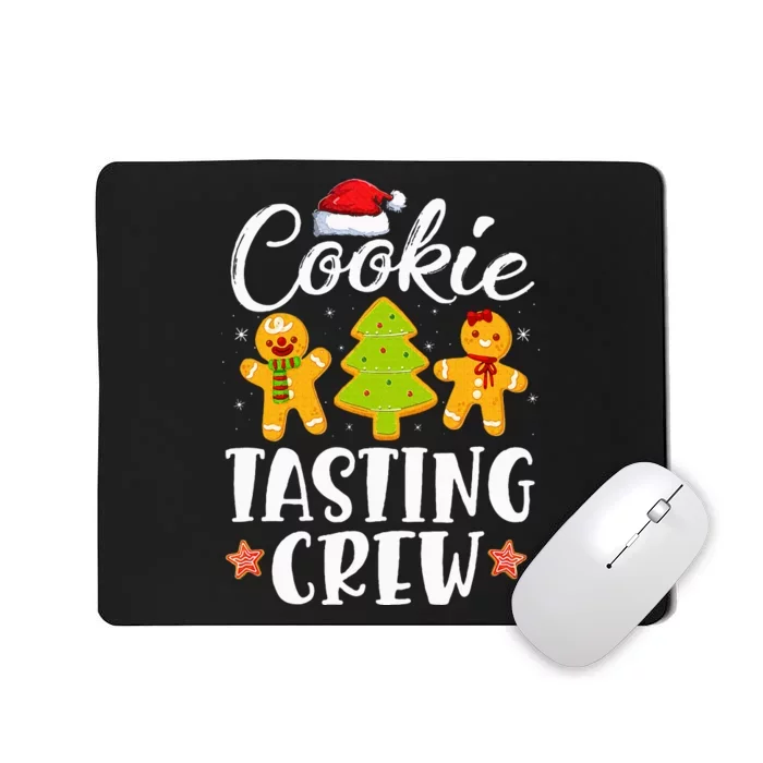 Christmas Cookie Tasting Crew Funny Pajamas Family Xmas Mousepad