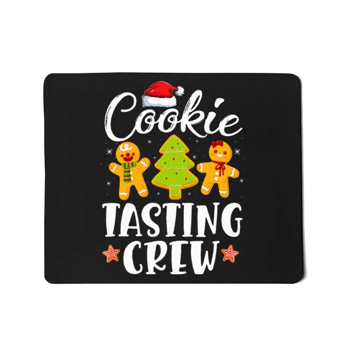 Christmas Cookie Tasting Crew Funny Pajamas Family Xmas Mousepad