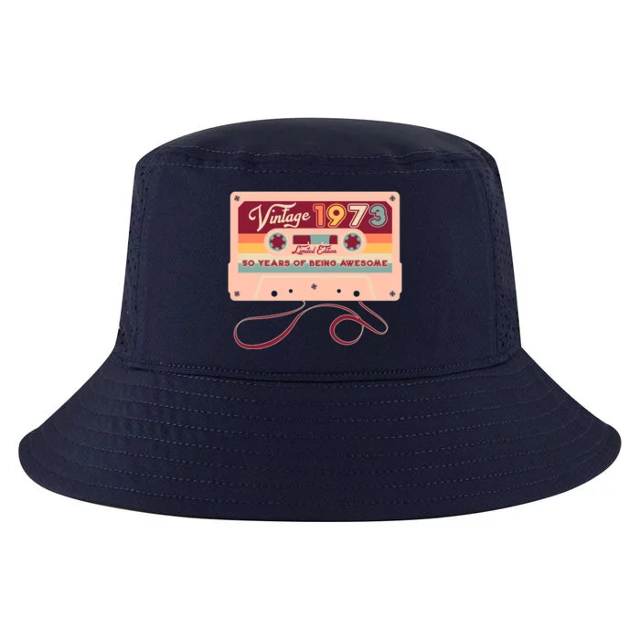 Cute Cassette Tape Limited Edition Vintage 1973 50 Years Of Being Awesome Cool Comfort Performance Bucket Hat