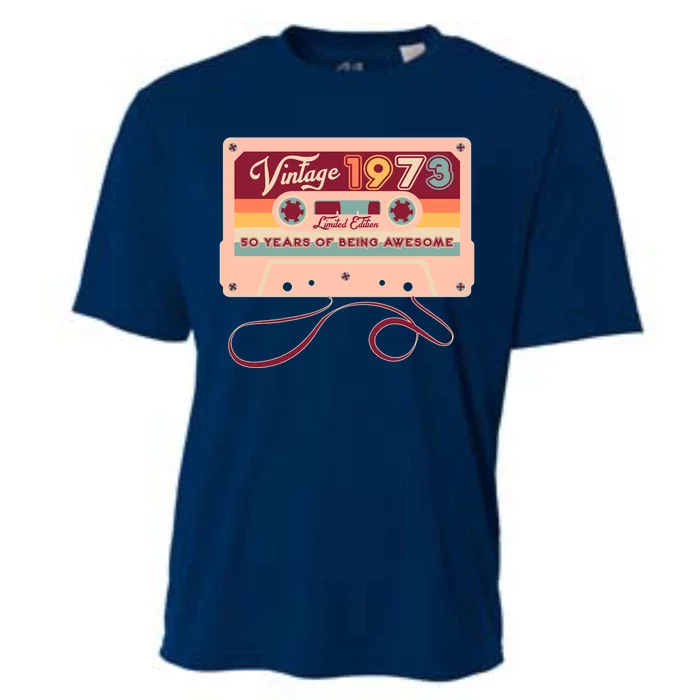 Cute Cassette Tape Limited Edition Vintage 1973 50 Years Of Being Awesome Cooling Performance Crew T-Shirt