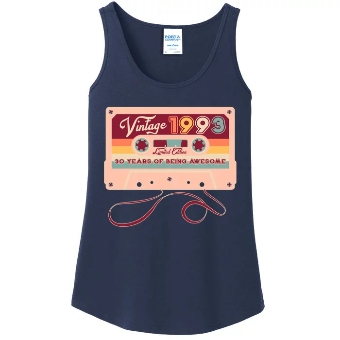 Cute Cassette Tape Limited Edition Vintage 1993 30 Years Of Being Awesome Ladies Essential Tank