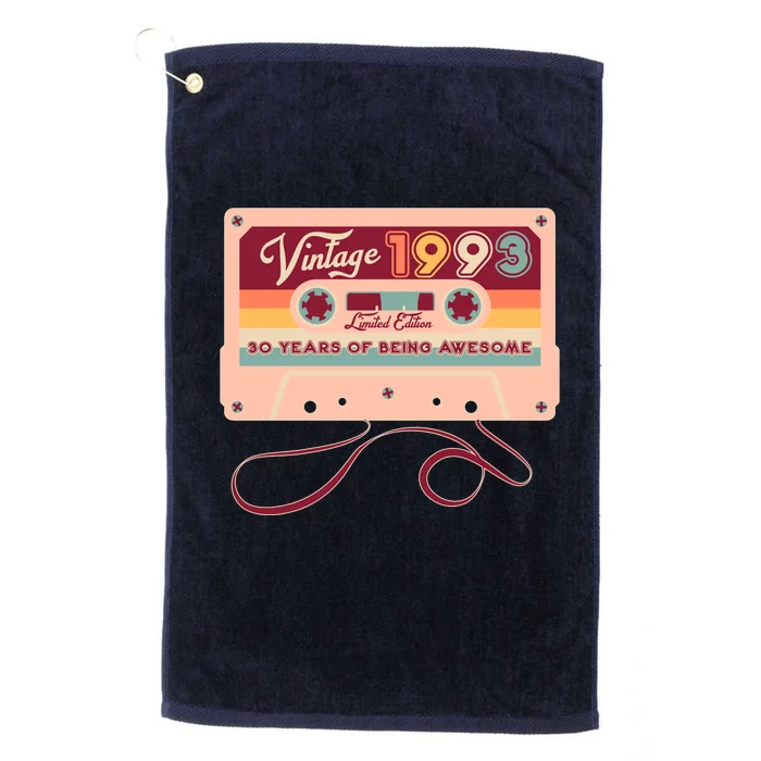 Cute Cassette Tape Limited Edition Vintage 1993 30 Years Of Being Awesome Platinum Collection Golf Towel