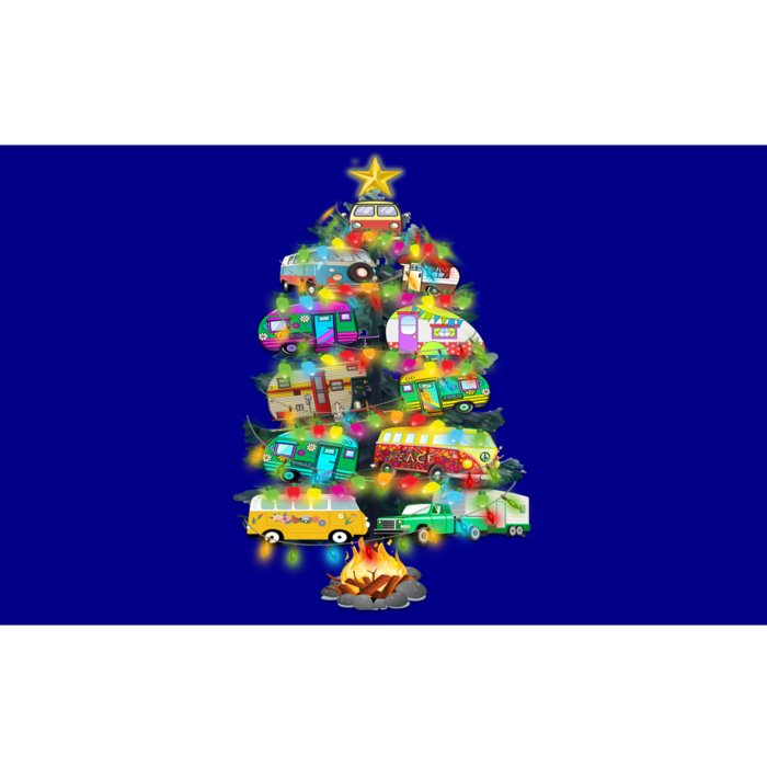 Camper Christmas Tree Design RvErs Campers Camping Funny Gift Bumper Sticker