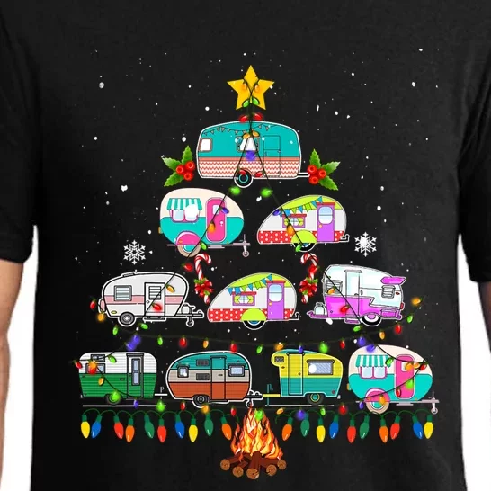 Camper Christmas Tree Vehicles Camping Rving Trailers Gift Pajama Set