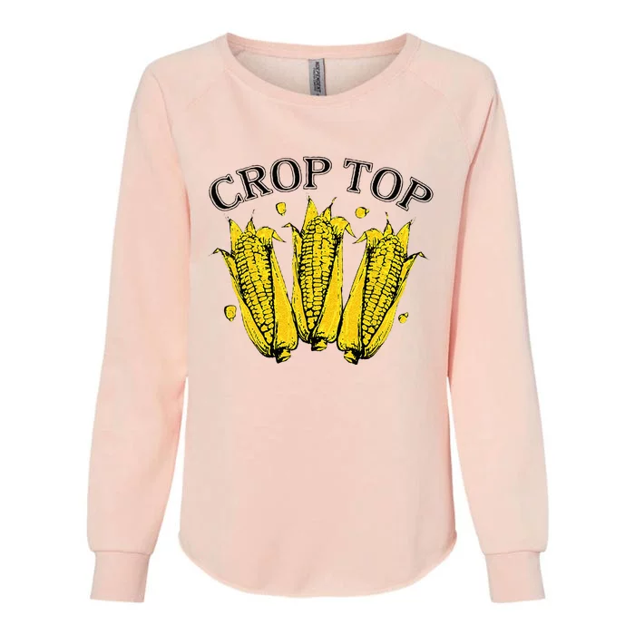 Corn Crop Top Funny Farmer Farming Corn Lover Summer Womens California Wash Sweatshirt