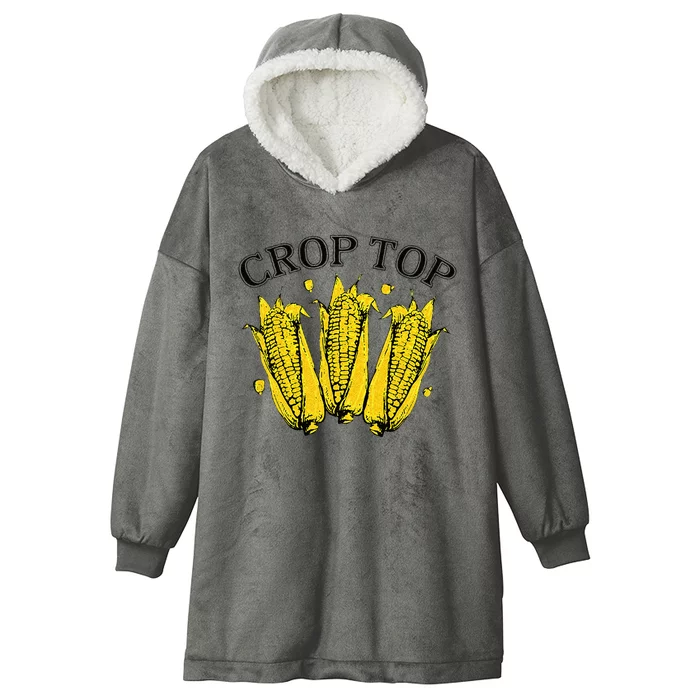 Corn Crop Top Funny Farmer Farming Corn Lover Summer Hooded Wearable Blanket