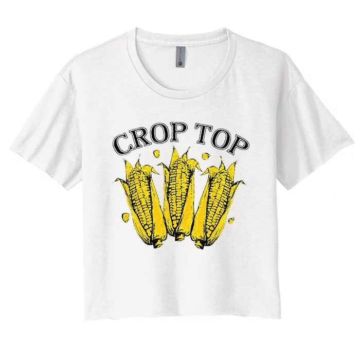 Corn Crop Top Funny Farmer Farming Corn Lover Summer Women's Crop Top Tee