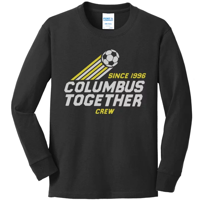 Columbus Crew Together Since 1996 Kids Long Sleeve Shirt