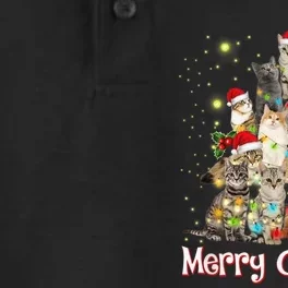 Cat Christmas Tree, Merry Catmas, Funny Cats, Xmas Dry Zone Grid Performance Polo