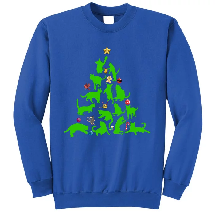 Cat Christmas Tree For Cat Lover Gift Sweatshirt