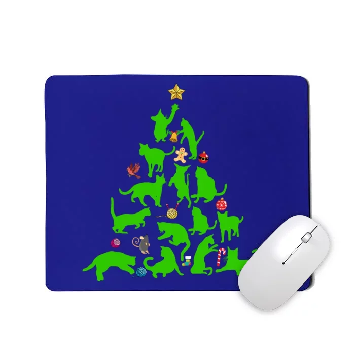 Cat Christmas Tree For Cat Lover Gift Mousepad