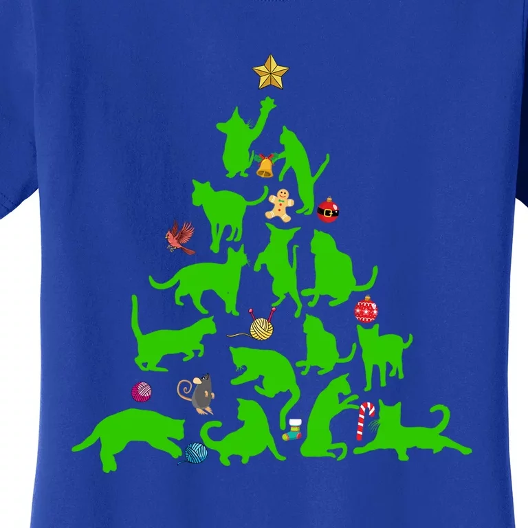 Cat Christmas Tree For Cat Lover Gift Women's T-Shirt