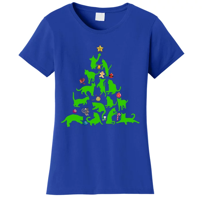 Cat Christmas Tree For Cat Lover Gift Women's T-Shirt