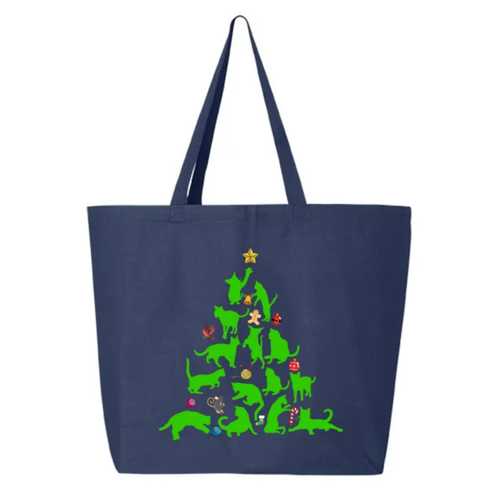 Cat Christmas Tree For Cat Lover Gift 25L Jumbo Tote