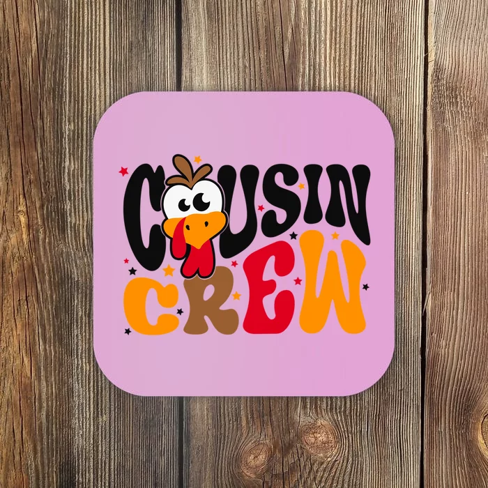 Cousin Crew Thanksgiving Cousin Matching Cute Gift Coaster