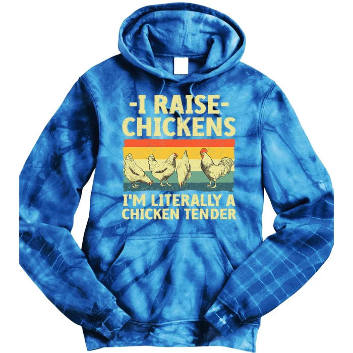 Cool Chicken Tender Art For Poultry Chicken Farmer Tie Dye Hoodie