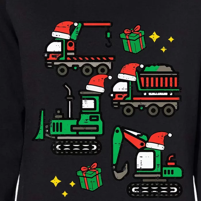 Christmas Construction Trucks Santa Xmas Womens California Wash Sweatshirt