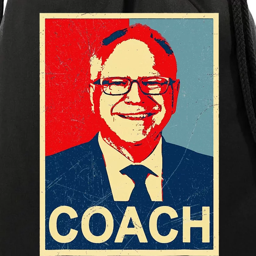 Coach! Coach Tim Walz Tribute Drawstring Bag