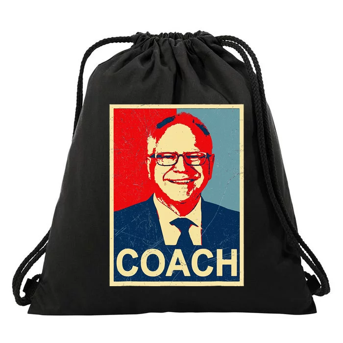 Coach! Coach Tim Walz Tribute Drawstring Bag