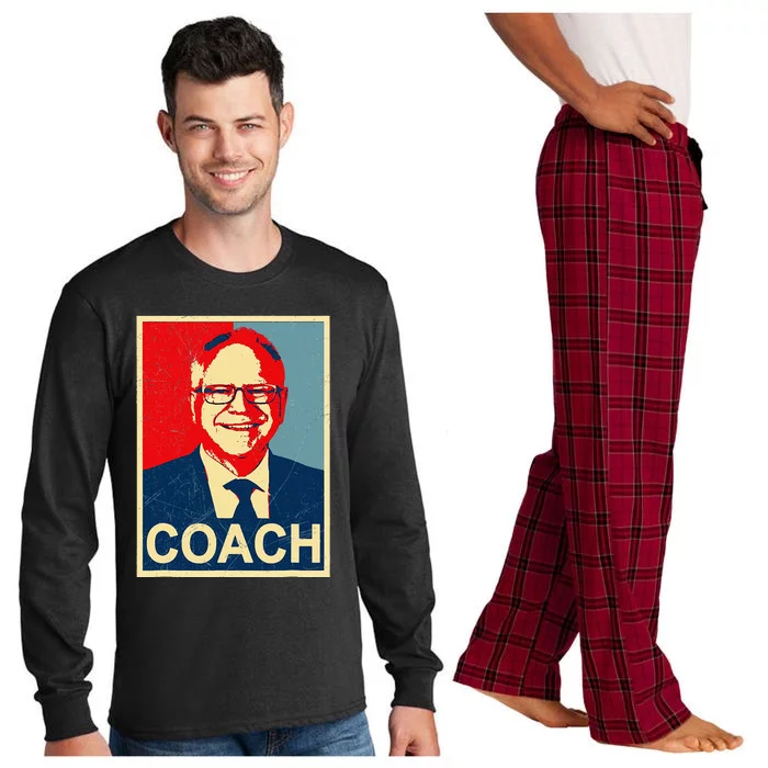 Coach! Coach Tim Walz Tribute Long Sleeve Pajama Set