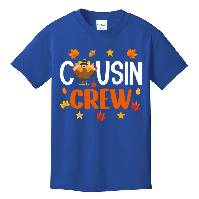 Cousin Crew Thanksgiving Great Gift Fall Autumn Thanksgiving Gift Kids T-Shirt