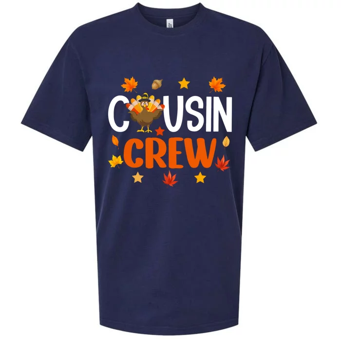 Cousin Crew Thanksgiving Great Gift Fall Autumn Thanksgiving Gift Sueded Cloud Jersey T-Shirt