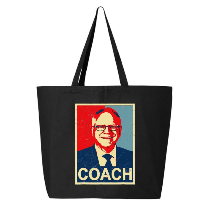 Coach! Coach Tim Walz Tribute Harris Walz Election 2024 25L Jumbo Tote