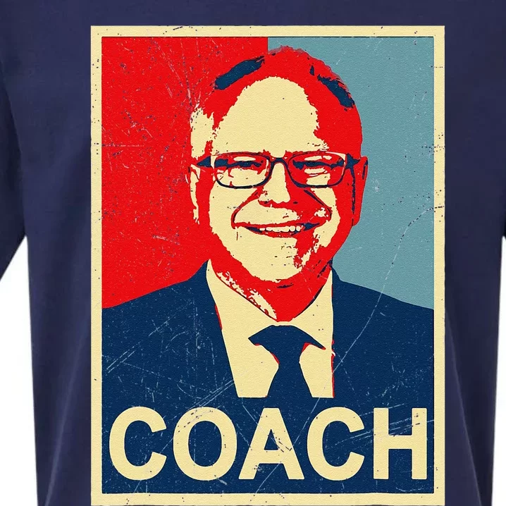 Coach! Coach Tim Walz Tribute Harris Walz Election 2024 Sueded Cloud Jersey T-Shirt