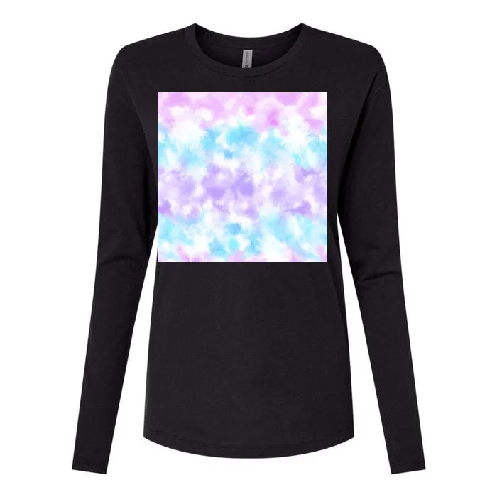 Cotton Candy Tie Dye Womens Cotton Relaxed Long Sleeve T-Shirt