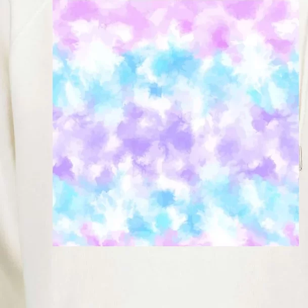 Cotton Candy Tie Dye Womens Funnel Neck Pullover Hood