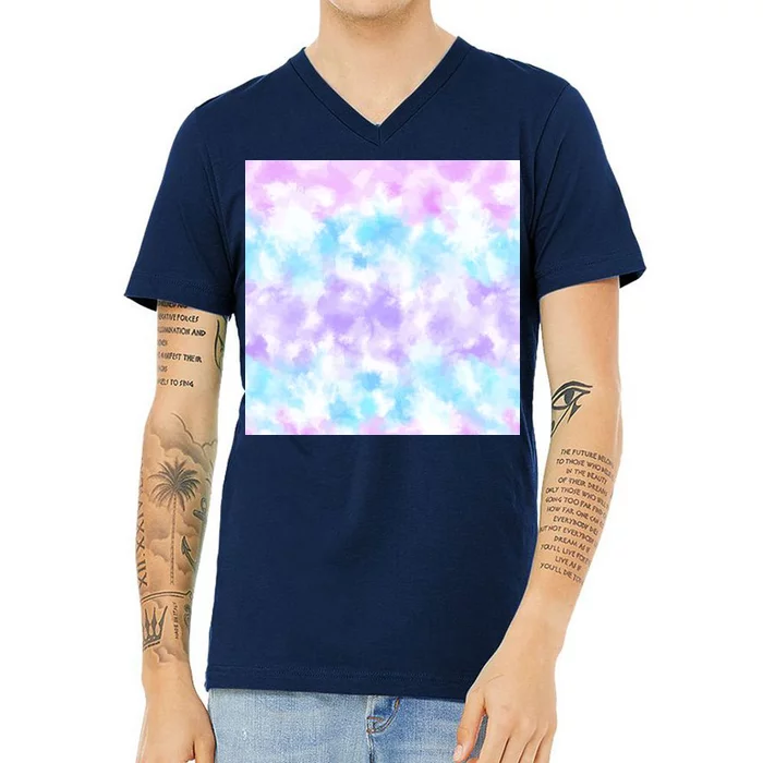 Cotton Candy Tie Dye V-Neck T-Shirt