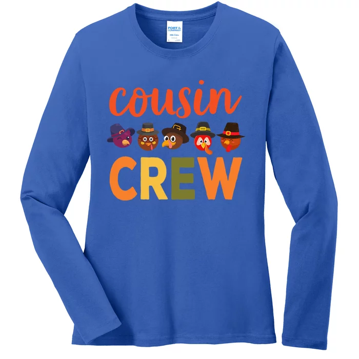 Cousin Crew Thanksgiving Funny Gift Meaningful Gift Ladies Long Sleeve Shirt