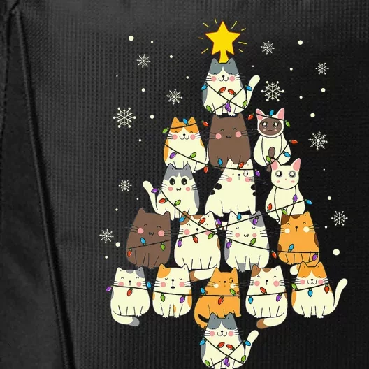 Cats Christmas Tree City Backpack