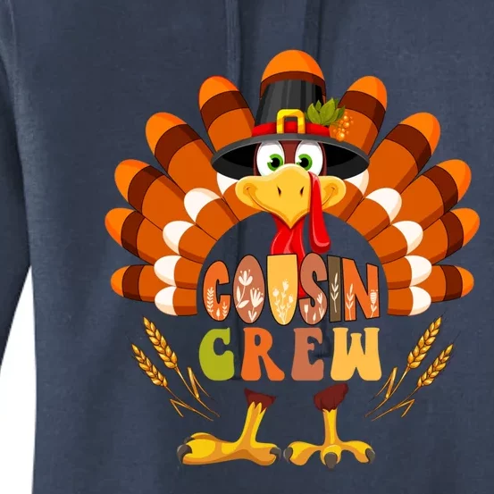 Cousin Crew Thanksgiving Turkey Fall Costume Family Great Gift Women's Pullover Hoodie