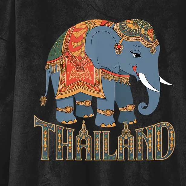 Cute Cartoon Thailand Elephant Unique Chang Lovely Gift Crew Hooded Wearable Blanket