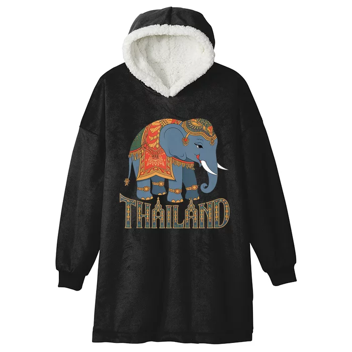 Cute Cartoon Thailand Elephant Unique Chang Lovely Gift Crew Hooded Wearable Blanket