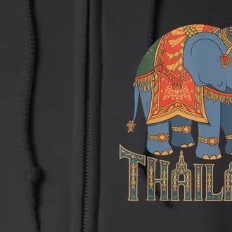 Cute Cartoon Thailand Elephant Unique Chang Lovely Gift Crew Full Zip Hoodie