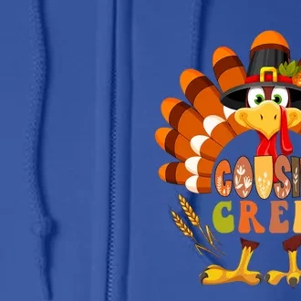 Cousin Crew Thanksgiving Turkey Fall Costume Family Gift Full Zip Hoodie