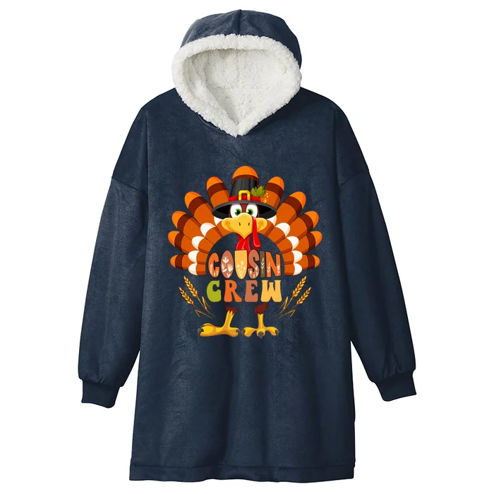 Cousin Crew Thanksgiving Turkey Fall Costume Family Gift Hooded Wearable Blanket