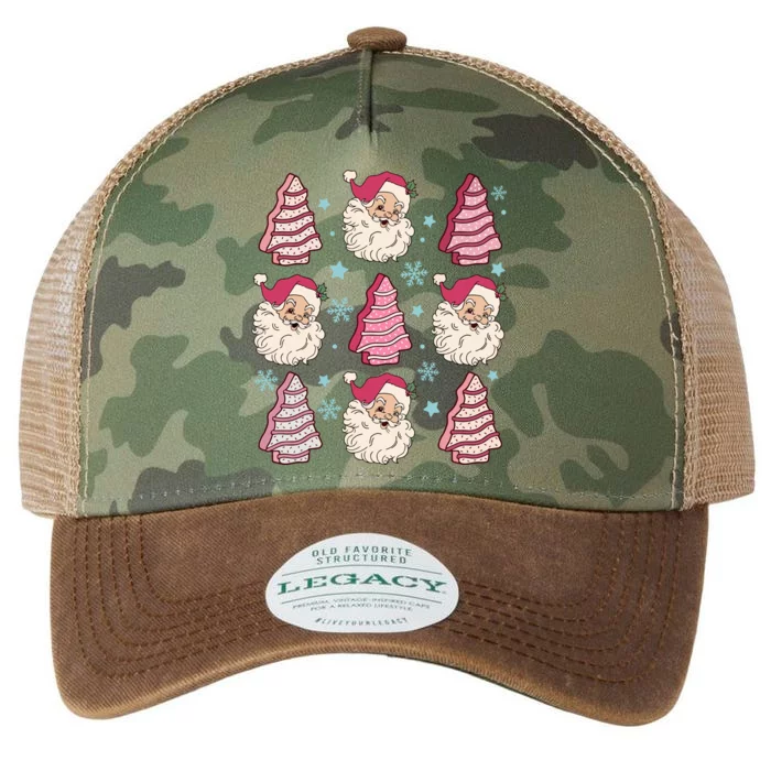 Coquette Christmas Tree Cake Santa Claus Christmas Bow Legacy Tie Dye Trucker Hat