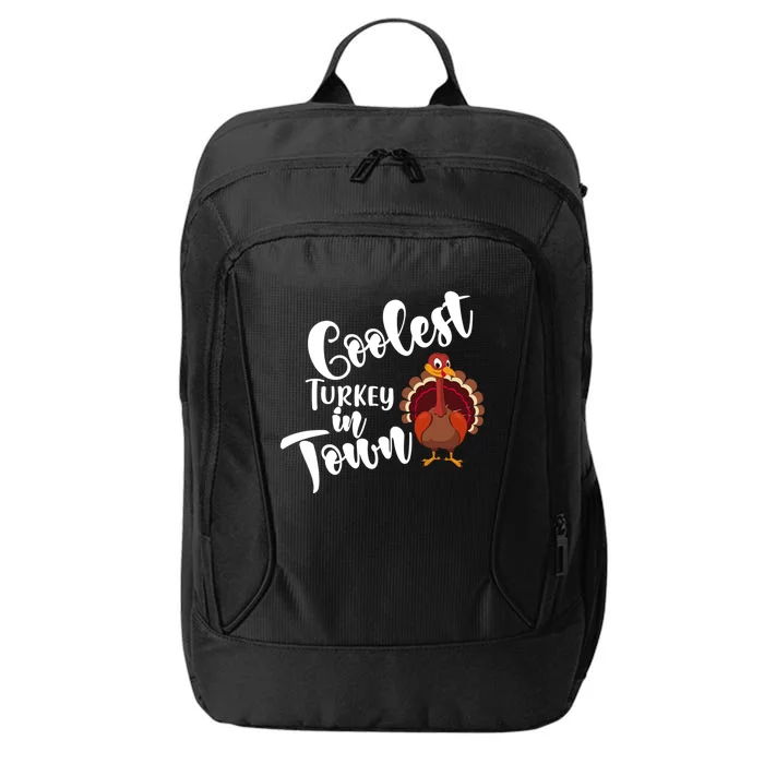 Cute Coolest Turkey In Town Thanksgiving Autumn Fall Design Cute Gift City Backpack