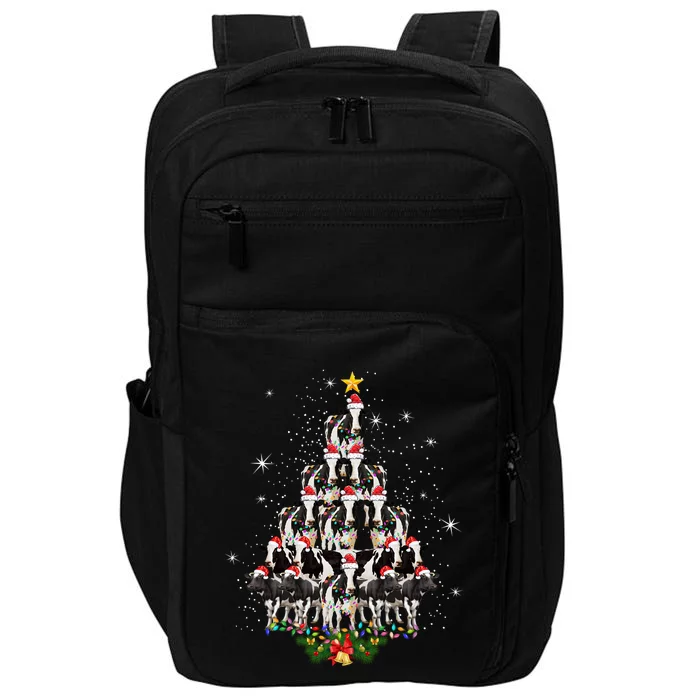 Cow Christmas Tree Cow Lover Xmas Gift Impact Tech Backpack