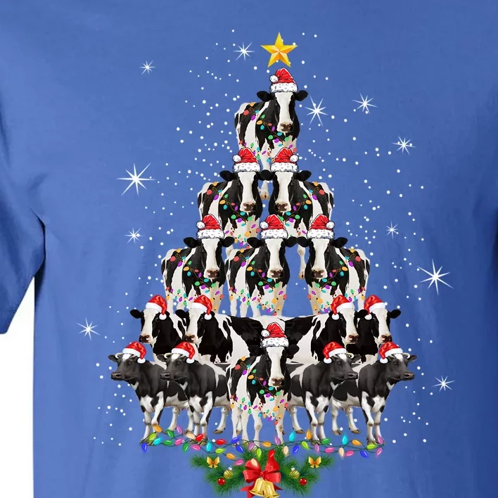 Cow Christmas Tree Cow Lover Xmas Gift Tall T-Shirt