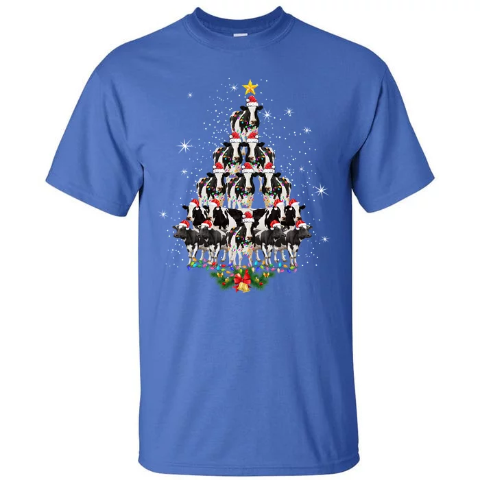 Cow Christmas Tree Cow Lover Xmas Gift Tall T-Shirt