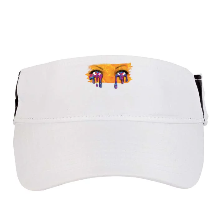 Crying Colorful Tears Sad Eyes Adult Drive Performance Visor