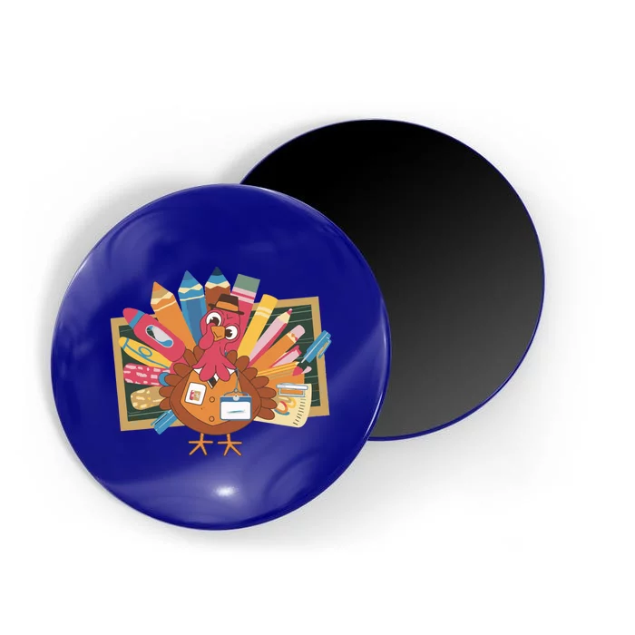 Cute Colorful Turkey Thankful Teacher Turkey Thanksgiving Cool Gift Magnet