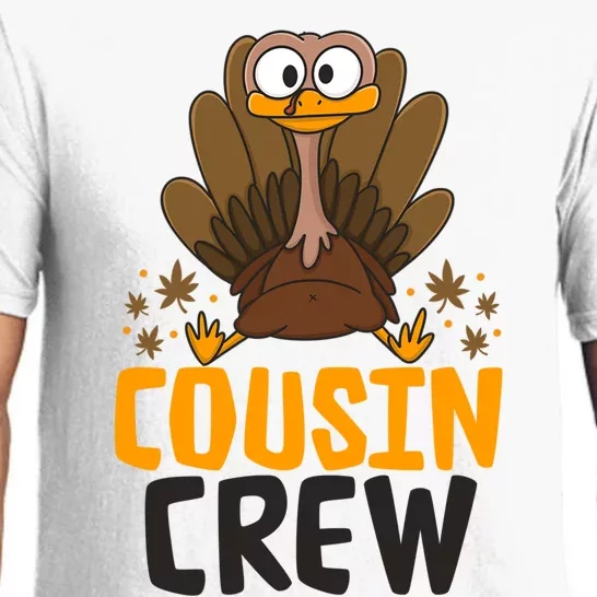 Cousin Crew Thanksgiving Turkey Turkey Cousin Crew Funny Gift Pajama Set