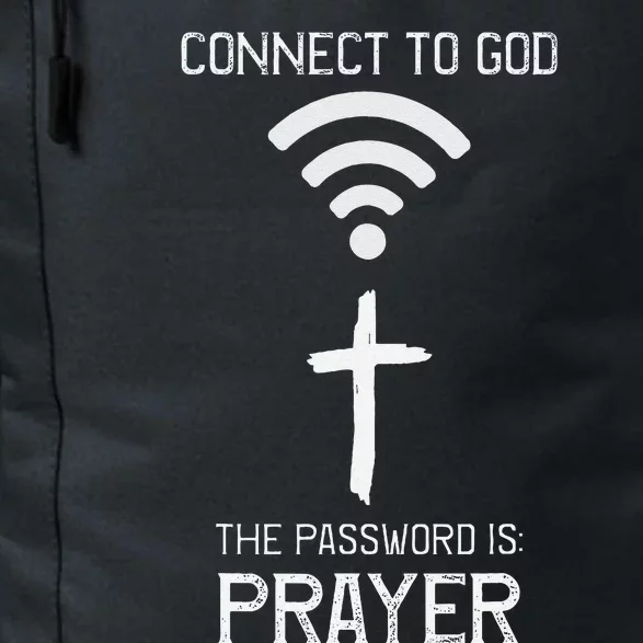 Christian Connect To God The Password Is PRAYER Faith Daily Commute Backpack