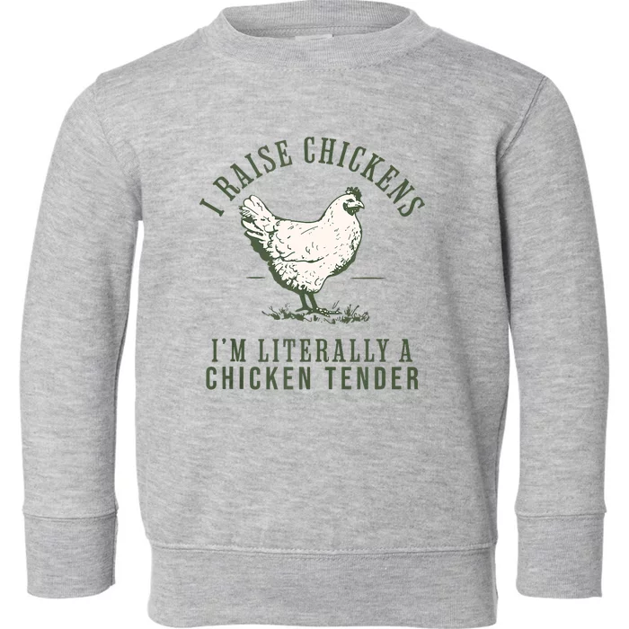 Cool Chicken Tender Art Poultry Chicken Farmer Toddler Sweatshirt